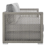 Aura 3 Piece Outdoor Patio Wicker Rattan Set - Gray Gray EEI-3598-GRY-GRY-SET