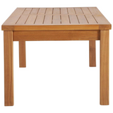 Upland Outdoor Patio Teak Wood Coffee Table - Natural EEI-4122-NAT