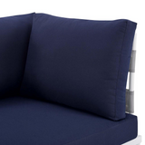 Harmony Sunbrella® Outdoor Patio Aluminum Sofa - Gray Navy EEI-4968-GRY-NAV