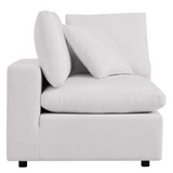 Commix Overstuffed Outdoor Patio Loveseat - White EEI-5576-WHI