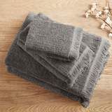 100% Cotton Dobby 6pcs Towel Set Charcoal II73-1255