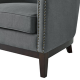 Roswell Linen Accent Chair - Gray