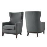 Roswell Linen Accent Chair - Gray