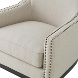 Roswell Linen Accent Chair - Beige