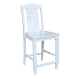 Seaside Counterheight Stool, 24" Seat Height, White