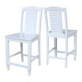 Seaside Counterheight Stool, 24" Seat Height, White