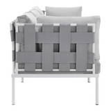 Harmony Sunbrella® Outdoor Patio Aluminum Sofa - Gray Gray EEI-4968-GRY-GRY
