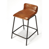 Ludlow Leather & Metal Counter Stool