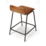 Ludlow Leather & Metal Counter Stool