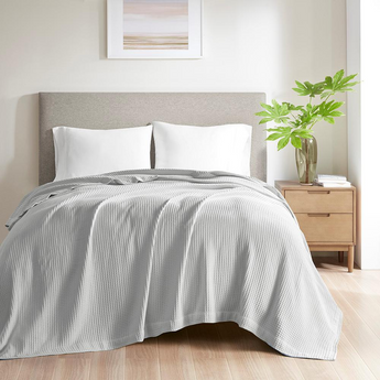 Cotton Blanket, 108x90, Grey