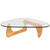 LeisureMod Imperial Triangle Coffee Table, Natural