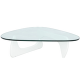LeisureMod Imperial Triangle Coffee Table, White