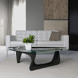 LeisureMod Imperial Triangle Coffee Table, Black