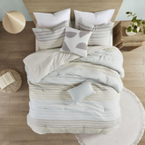 100% Cotton Dyed  Comforter Set, Grey