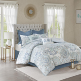 Isla 100% Cotton Printed Reversible 8pcs Comforter Set