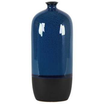 Stoneware  Vase Gloss Finish Blue 13.5