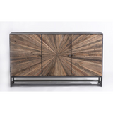 Reclaimed Wood Astral Plains 3 Door Accent Cabinet, Natural Reclaimed