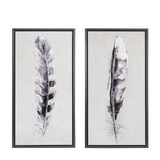 2pcs set Gel Coat Canvas with Silver Foil and Frame