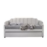 Daybed & Trundle (Twin Size), Dove Gray Velvet