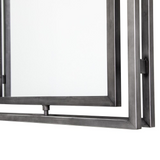 Merit 32"W x 45"H Industrial Wall Mirror with Stainless Steel Frame