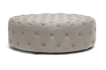 Cardiff Linen Tufted Ottoman