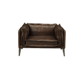 Porchester Chair, Distress Chocolate Top Grain Leather