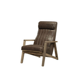 Emint Accent Chair, Distress Chocolate Top Grain Leather