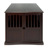 Wooden Extra Large Pet Crate Espresso End Table