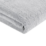 100% Cotton Quick Dry 12 Piece Bath Towel Set, Silver, 28x52x0.13