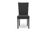 Harrowgate Dark Gray Linen Dining Chair Grey