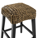 Edgewater 2Pc Backless Counter Stool Set Seagrass/Darkbrown - 2 Stools