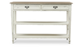 Dauphine Traditional French Accent Console Table White/Light Brown
