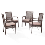 Tribeca 4Pc Outdoor Wicker Dining Chair Set Sand/Driftwood - 4 Chairs