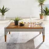 Capella Outdoor Wicker Coffee Table Gray/Acorn