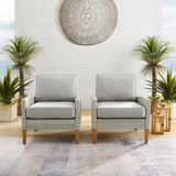 Capella Outdoor Wicker 2Pc Chair Set Gray/Acorn - 2 Armchairs