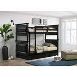 Trent Twin over Twin Bunk Bed with Trundle in Antique Black