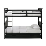 Trent Twin over Twin Bunk Bed with Trundle in Antique Black