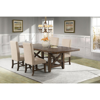 Francis Dining 5Pc Set-Table 4 Fabric Back Side Chairs