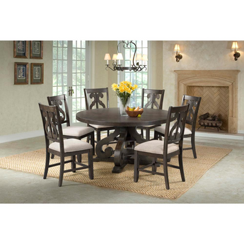 Stanford Round 7Pc Dining Set|Round Table & 6 Chairs