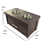 ECOFLEX® Piedmont 2-Bowl Diner with Sliding Lid Storage Bin -Russet