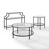 Aimee 3Pc Coffee Table Set Oil Rubbed Bronze - Console, Coffee, & End Table