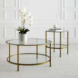 Aimee 2Pc Coffee Table Set Soft Gold - Coffee & End Table
