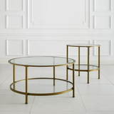 Aimee 2Pc Coffee Table Set Soft Gold - Coffee & End Table