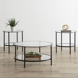 Aimee 3Pc Coffee Table Set Oil Rubbed Bronze - Coffee & 2 End Tables