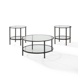 Aimee 3Pc Coffee Table Set Oil Rubbed Bronze - Coffee & 2 End Tables