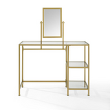 Aimee 2Pc Vanity Set Soft Gold - Vanity, Mirror