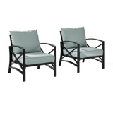 Kaplan 2Pc Outdoor Chair Set Mist/Oil Rubbed Bronze - 2 Chairs
