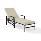 Kaplan Chaise Lounge Oatmeal/Oil Rubbed Bronze