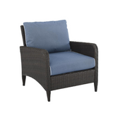 Kiawah Outdoor Wicker Armchair Blue/Brown