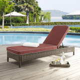 Bradenton Outdoor Wicker Chaise Lounge Sangria/Weathered Brown